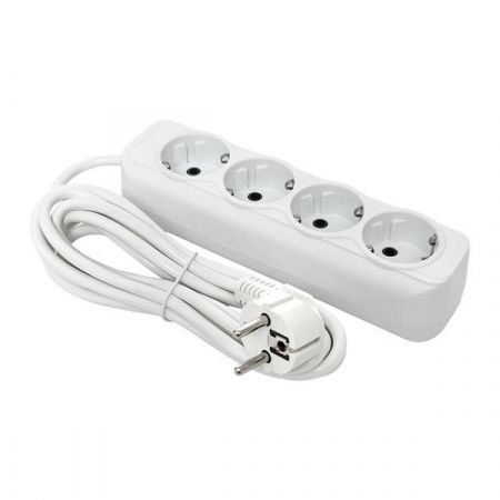 Удлинитель "Эксперт" 4 гнезда 5 метра 16А/3,5кВт с заземлением ПВС 3x1 EKF PROxima