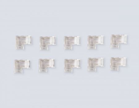 Соединитель угловой AMBRELLA LIGHT ILLUMINATION COB 12/24V для лент 10mm (2 конт.) (10шт. в комплекте) GS6861