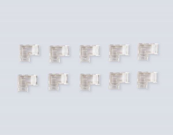 Соединитель угловой AMBRELLA LIGHT ILLUMINATION COB 12/24V для лент 10mm (2 конт.) (10шт. в комплекте) GS6861